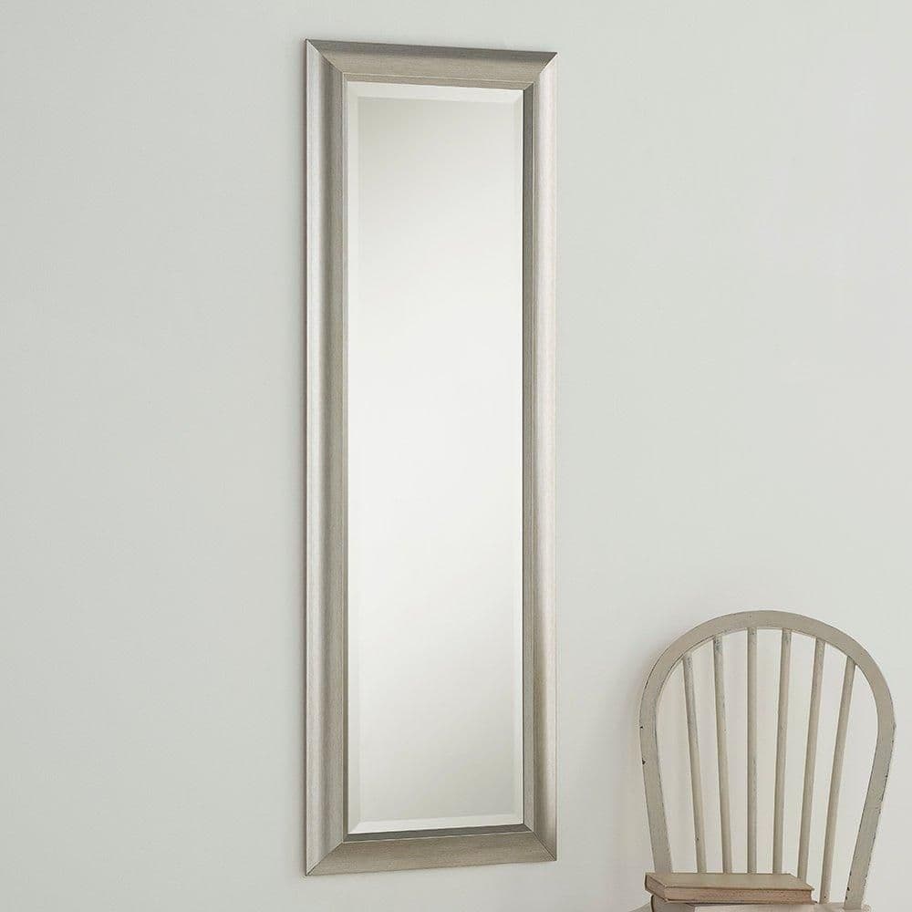 Scooped framed mirror 124x41cm