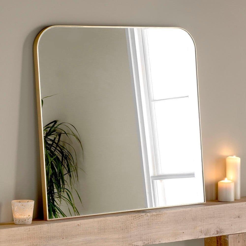 Minimal Large Mantle Mirror 100 x 100cm