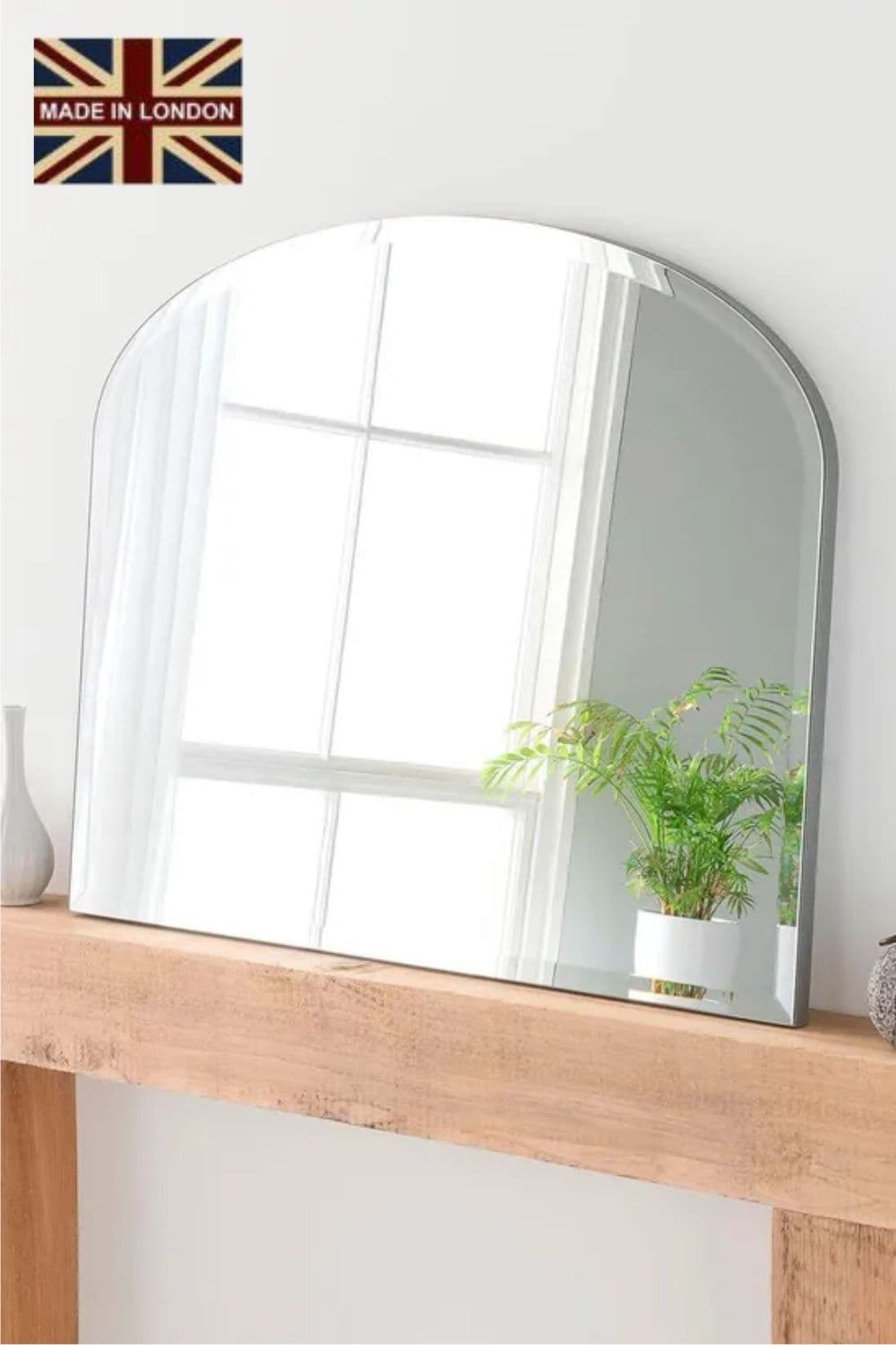 Minimal Bevelled Mantle Mirror 91 x 69cm