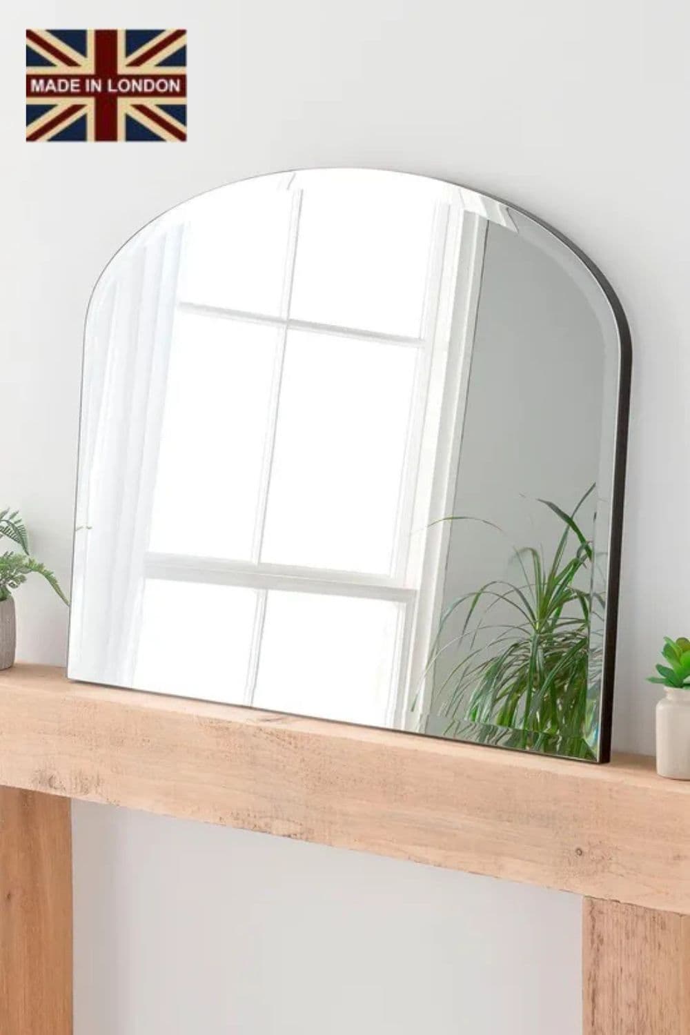 Minimal Bevelled Mantle Mirror 91 x 69cm