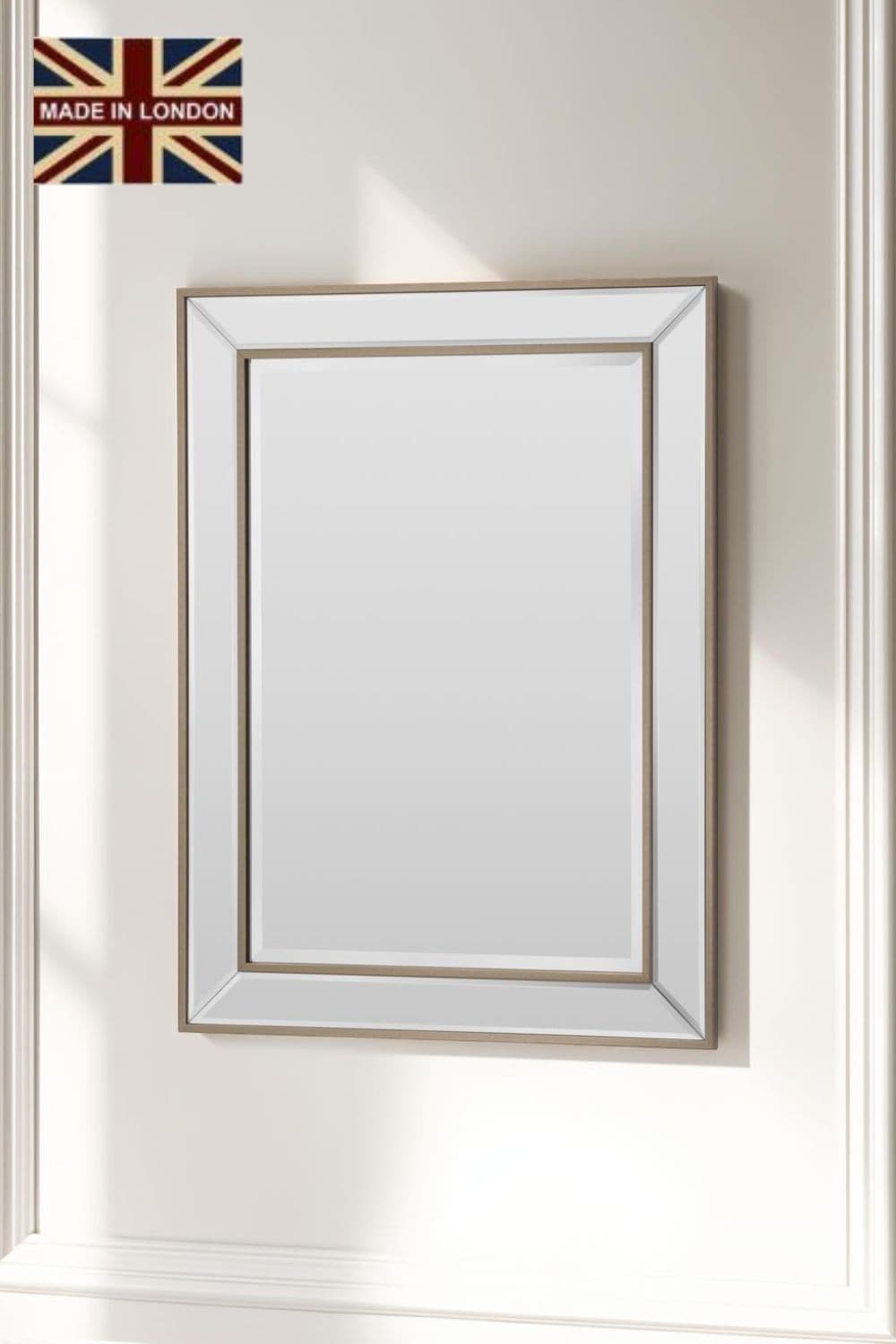 Angled Wall Mirror Brass 95x120.5cm