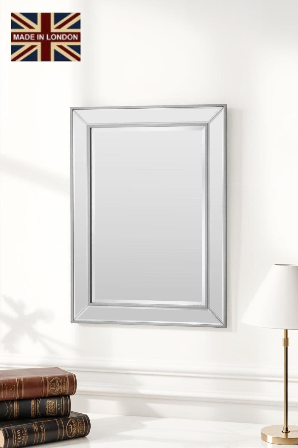 Angled Wall Mirror Champagne 69.5x95cm
