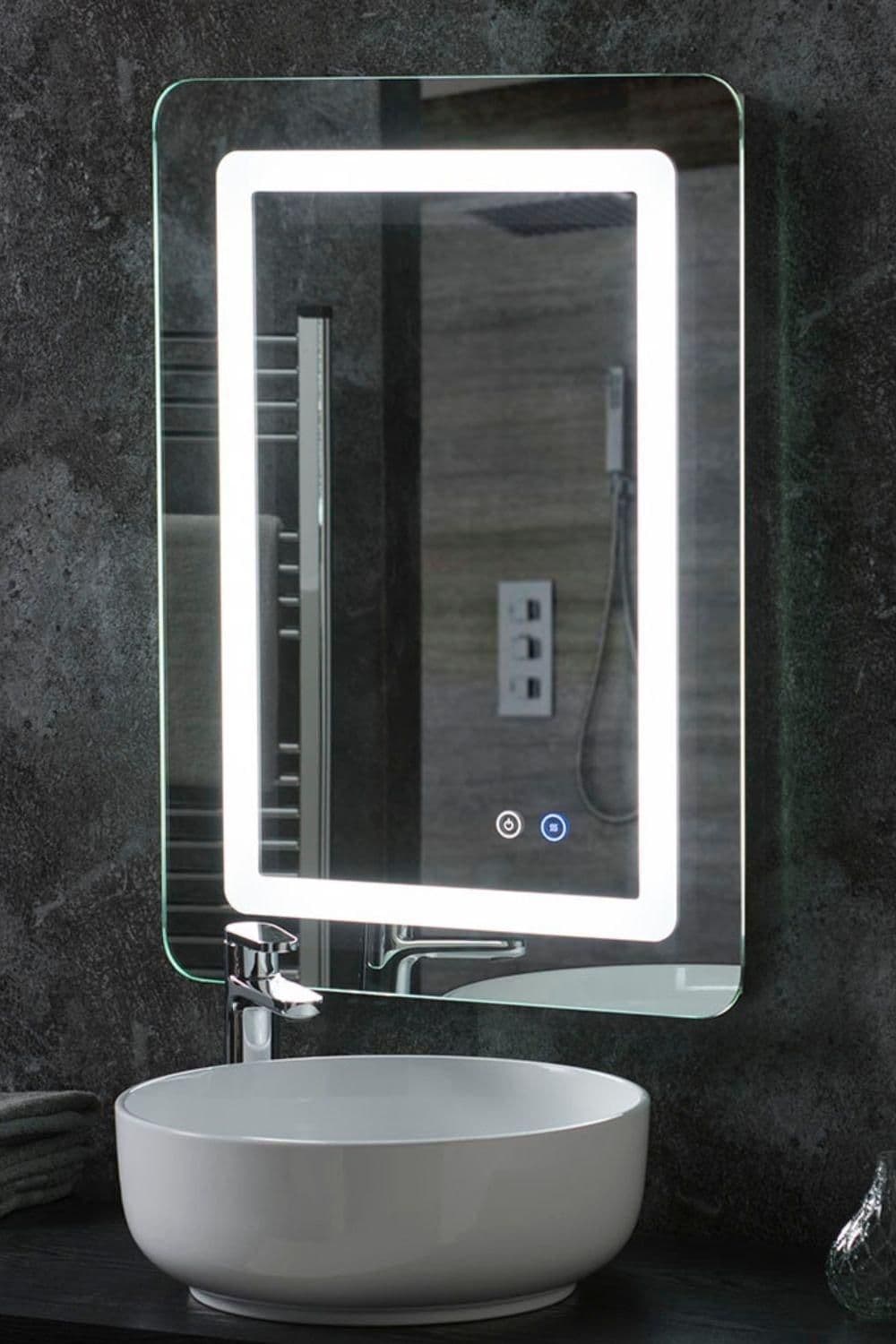 LED Bathroom mirror 50 x 70cm Dimmable Anti fog