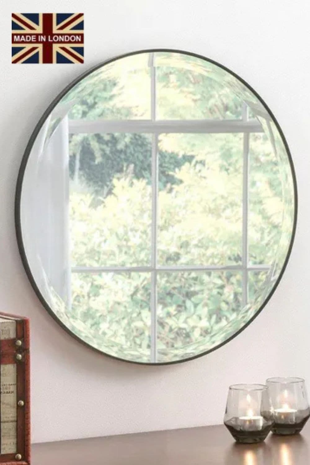 Minimal round Bevelled Mirror 46cm