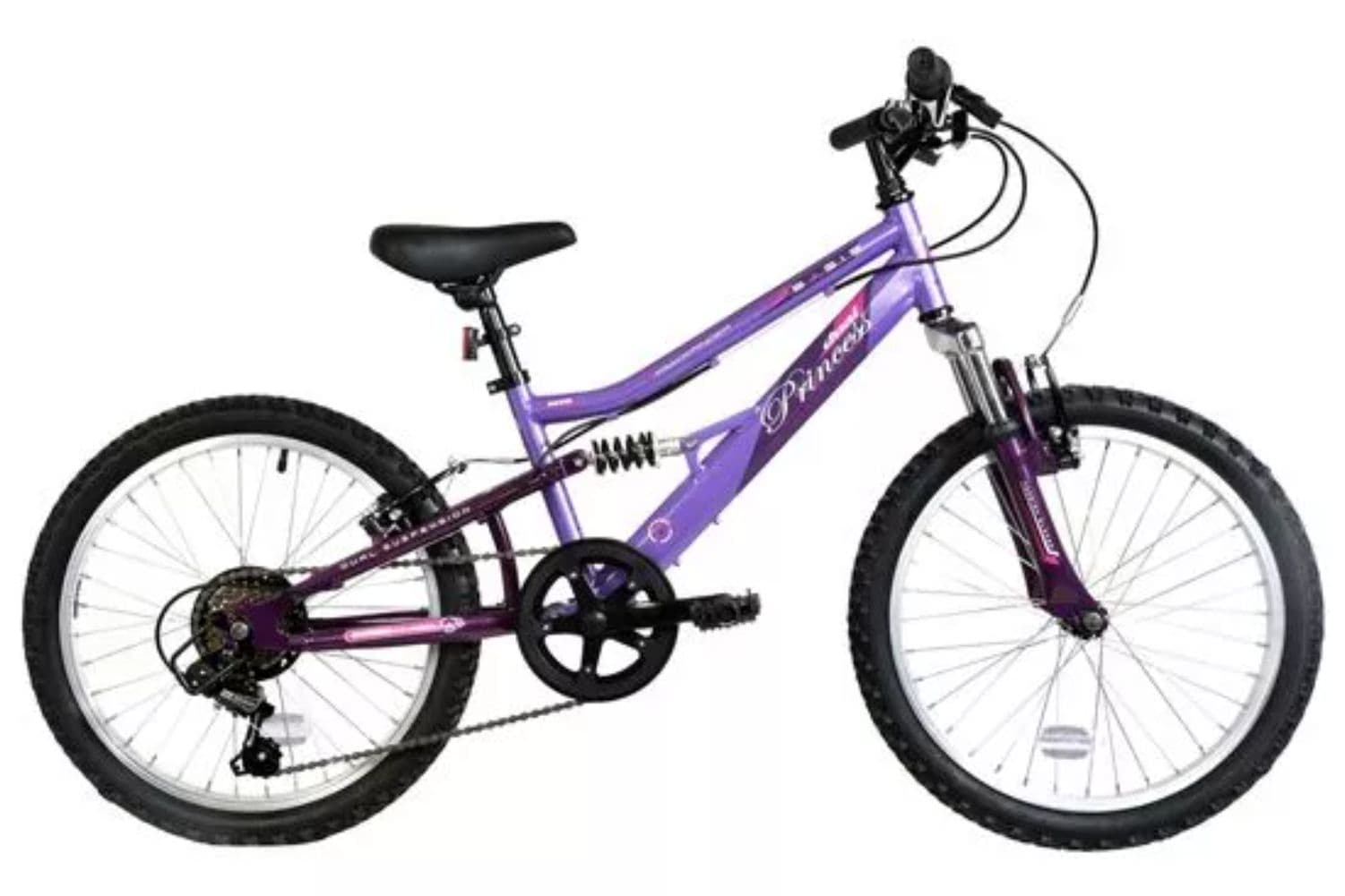 Princess 20" Full Suspension Mountain Bike Pearl Purple Pink inches