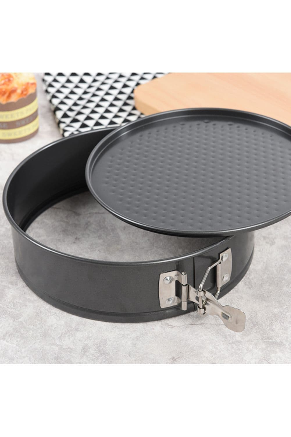 Set of 3 Non-stick Round Spring Form Pan Cake Tin with Removable Bottom