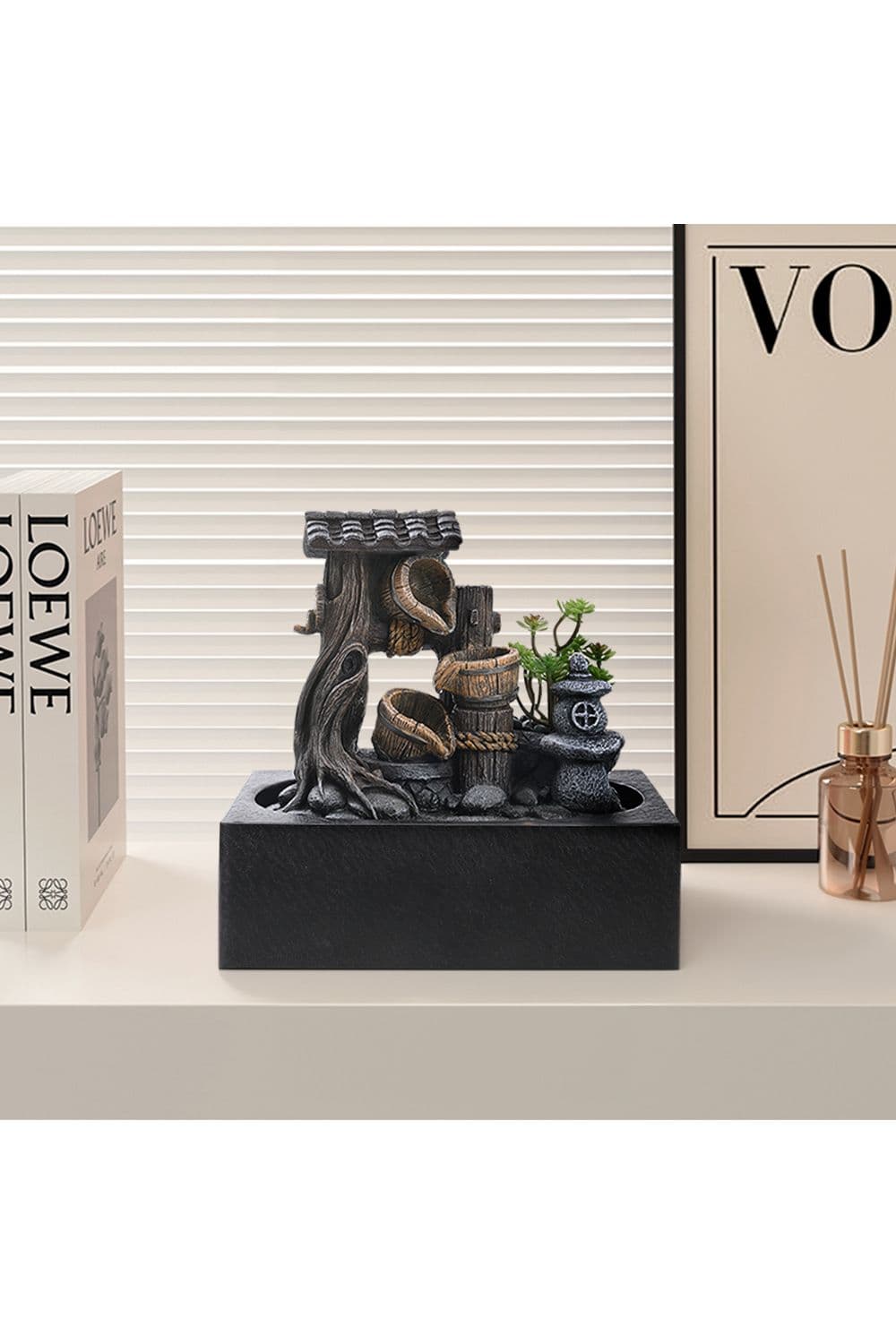 Tabletop Fountain Relaxation Water Feature for Home Office Decor