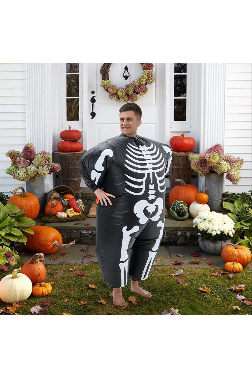 Halloween Skeleton Inflatable Costume for Adult