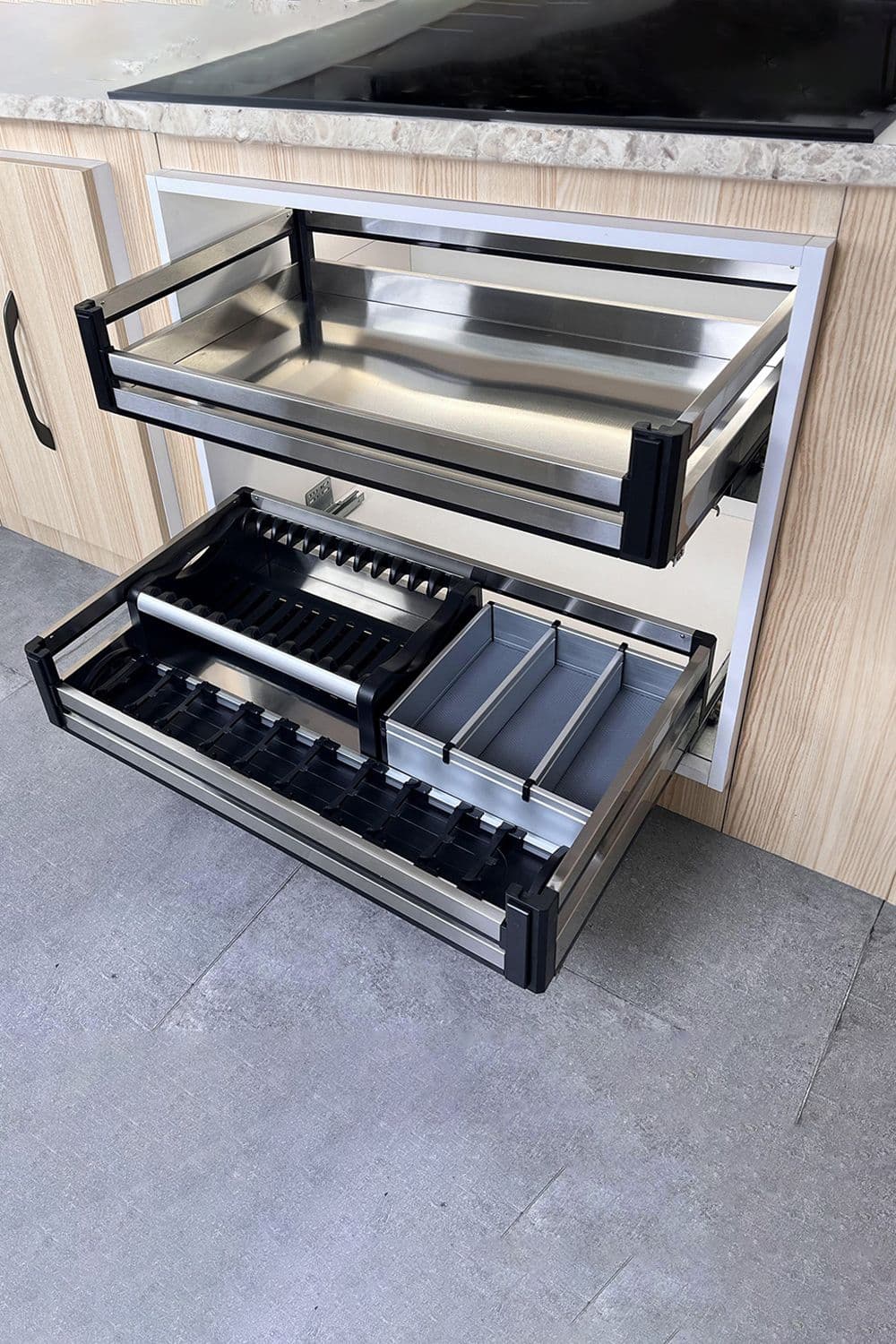 Stainless Steel Cabinet Pull-Out Basket