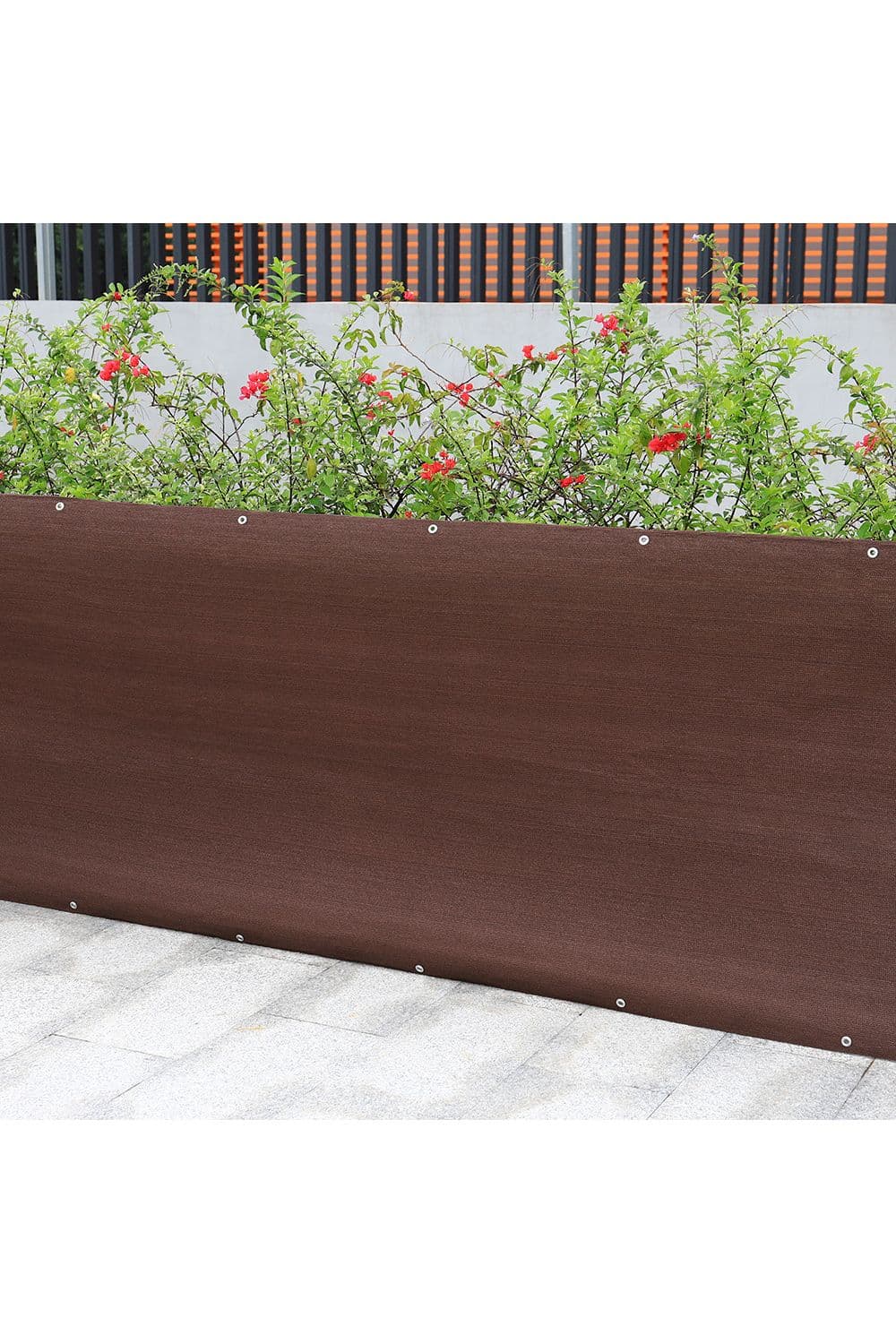 1X50M Brown Fabric Privacy Screen