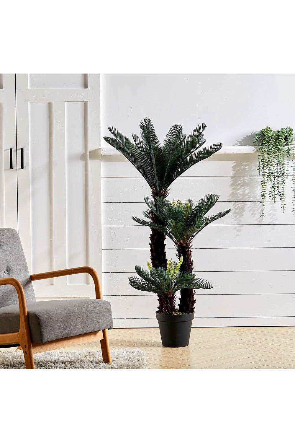 125cm Artificial Triple Cycas Decorative Plant