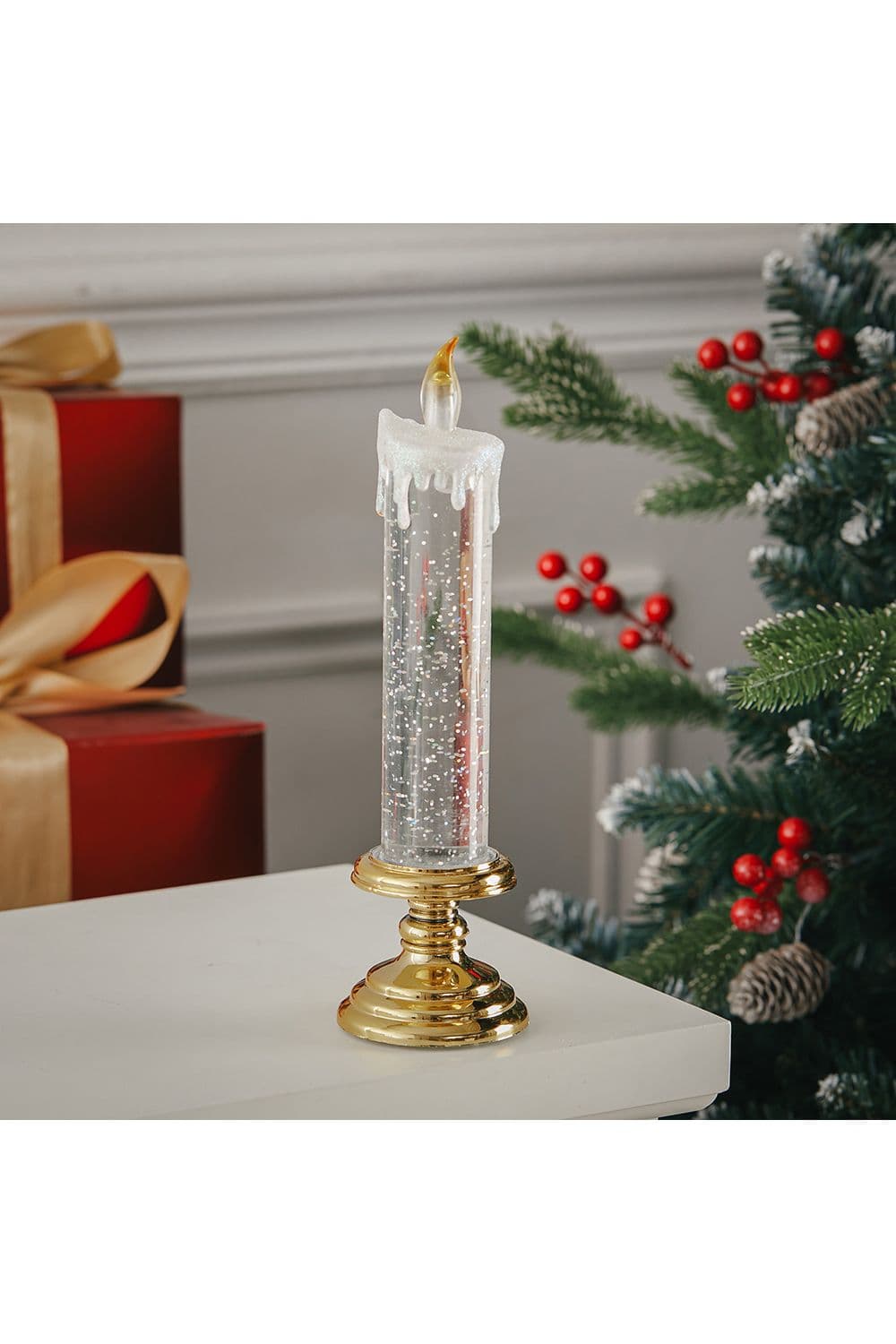 LED Flameless Taper Flickering Battery Operated Candles Lights Christmas Candlesticks Decor