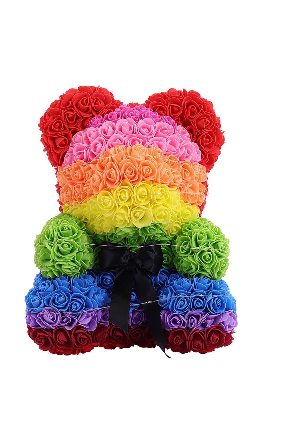 Artificial Rose Teddy Bear with Gift Box