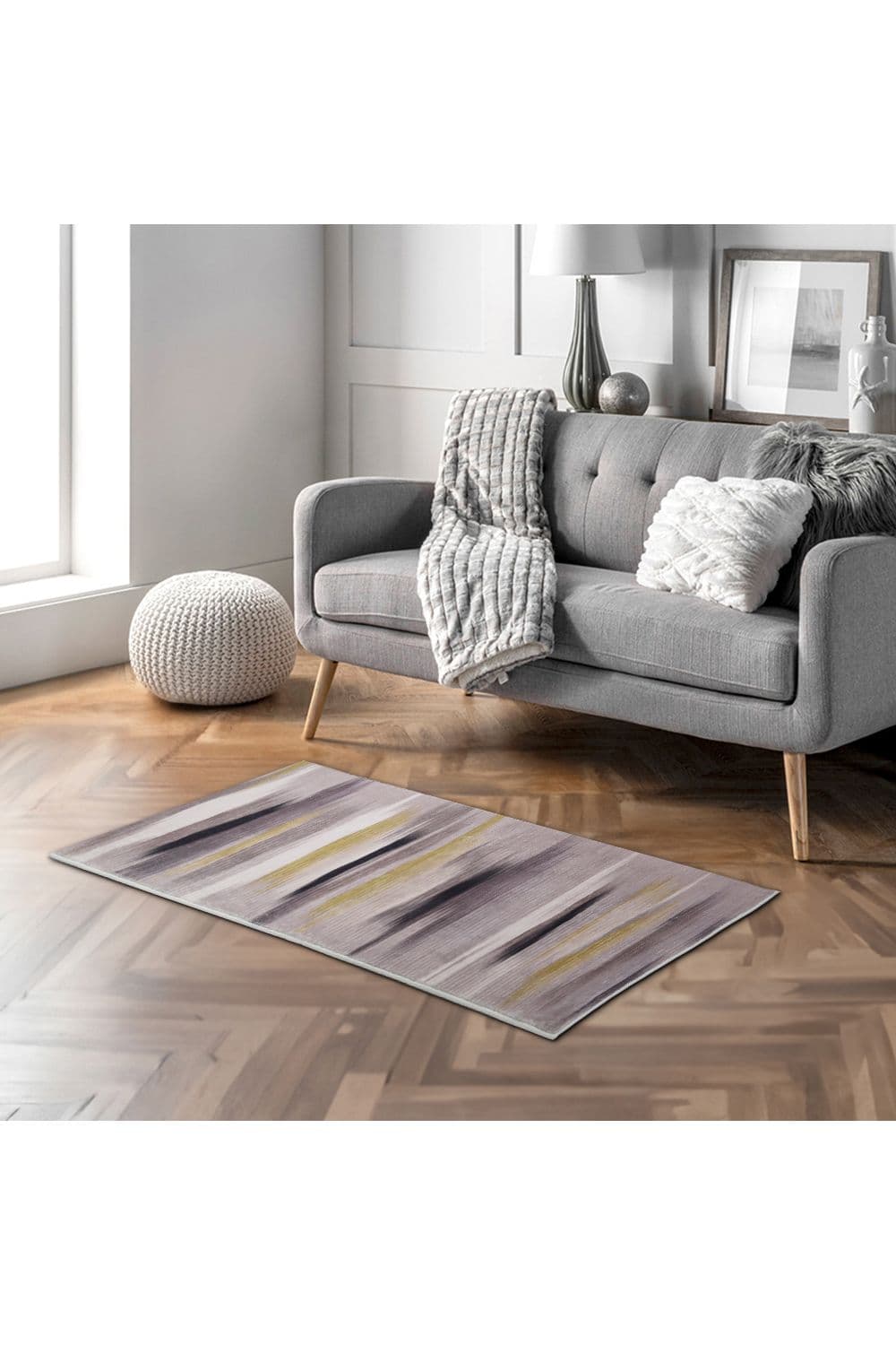 60Cm*120Cm Modern Faux Cashmere Geometric Rug