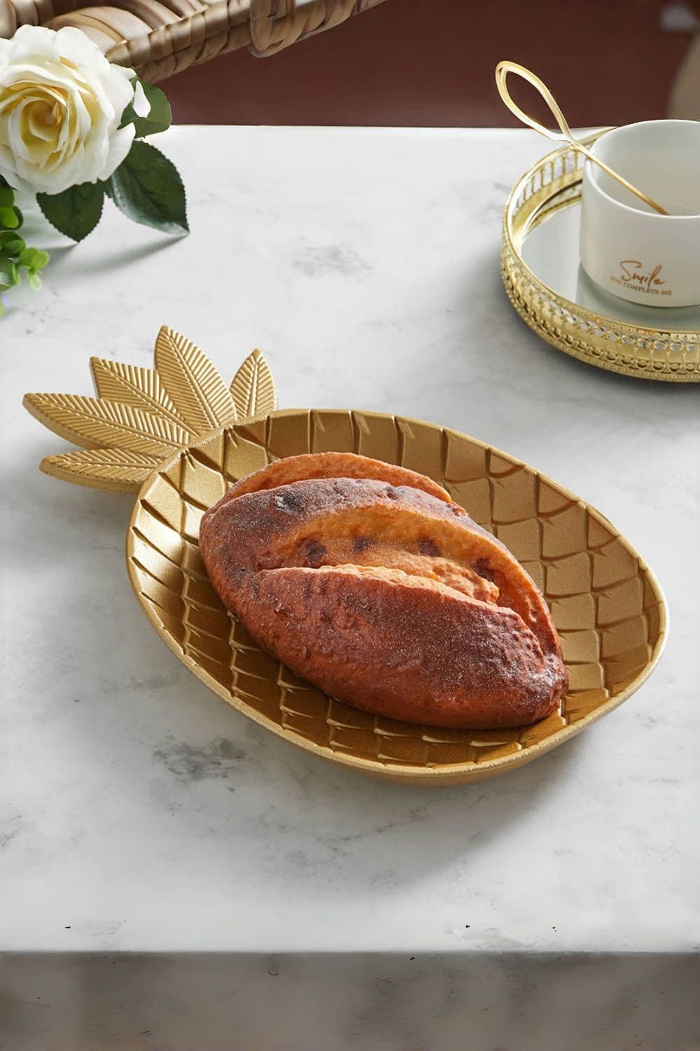 Pineapple Shape Serving Dish Tray Fruit Snack Storage Plate