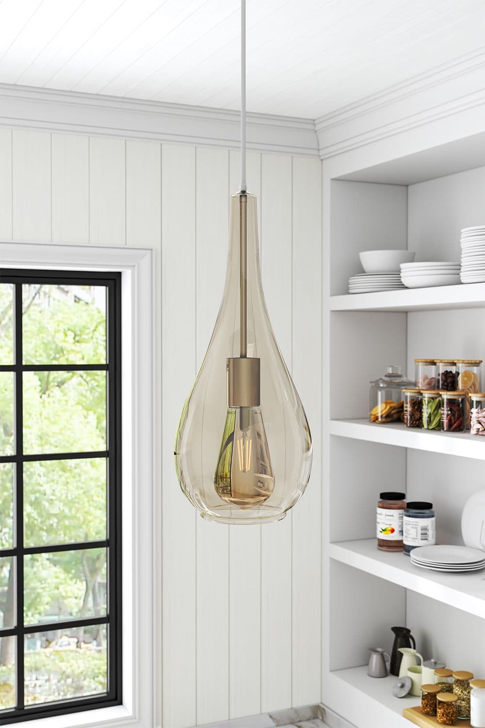 Droplet Glass 1 Head Pendant Light Fixture