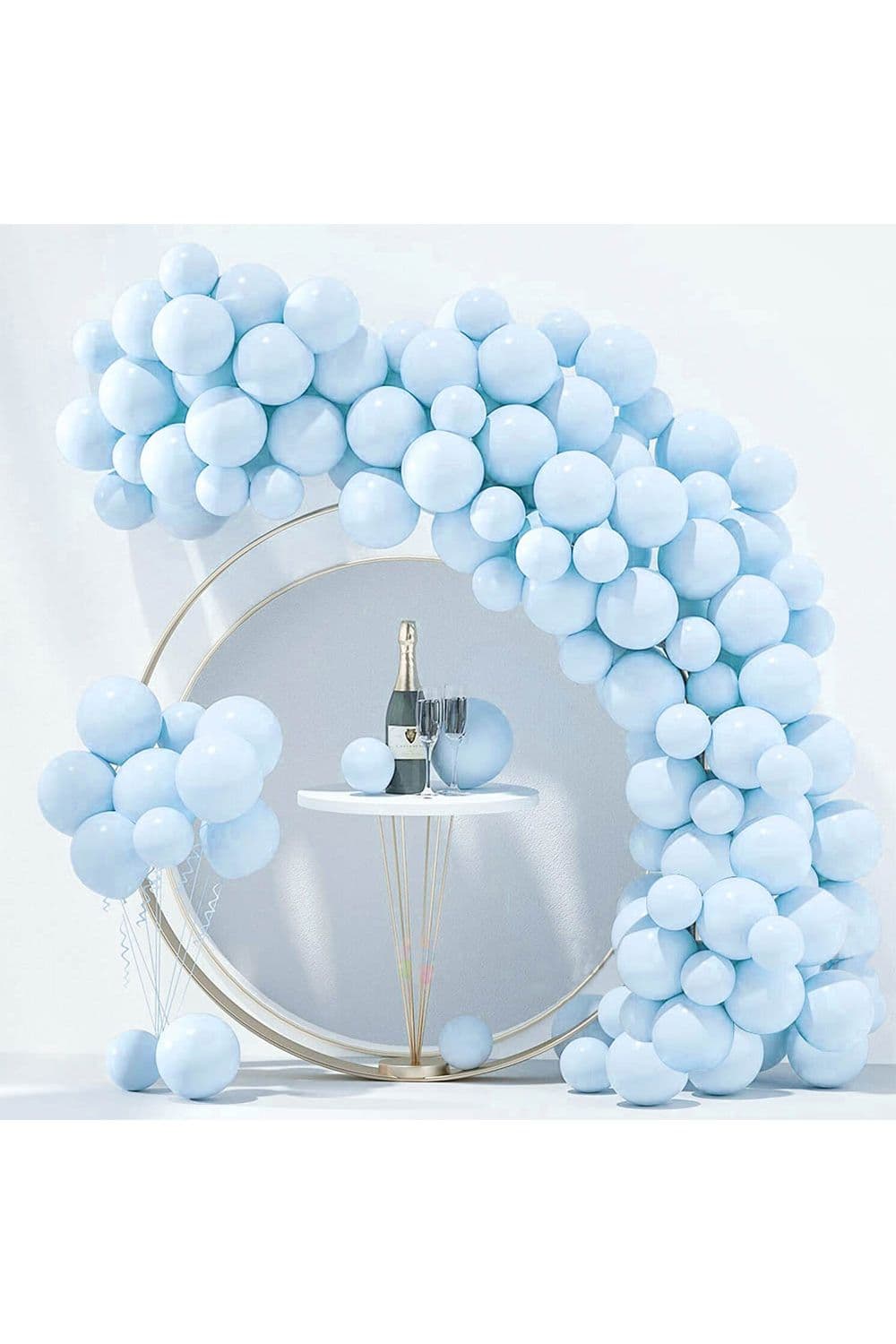 Macaron Light Blue Balloon Chain Series Set 102PCS