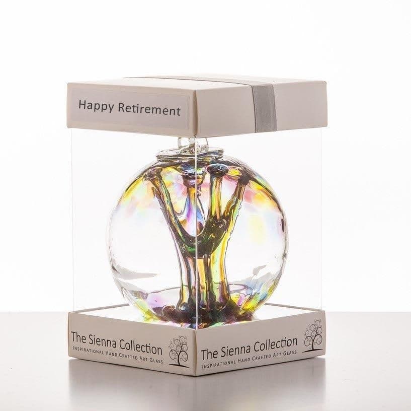 10cm Spirit Ball Happy Retirement Purple Green &
