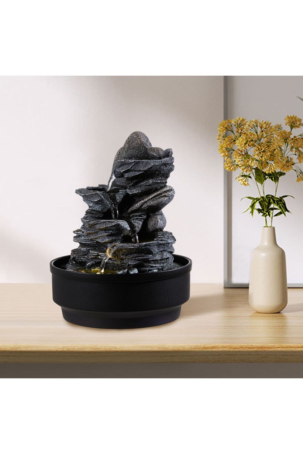 Tabletop Water Fountain Rockery Decor