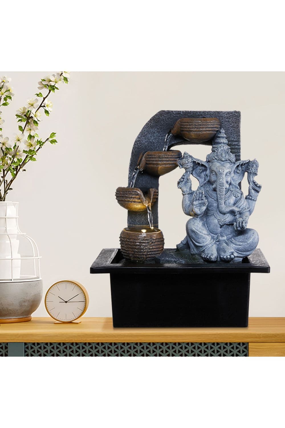 Tabletop Ganesha Water Fountain Decor