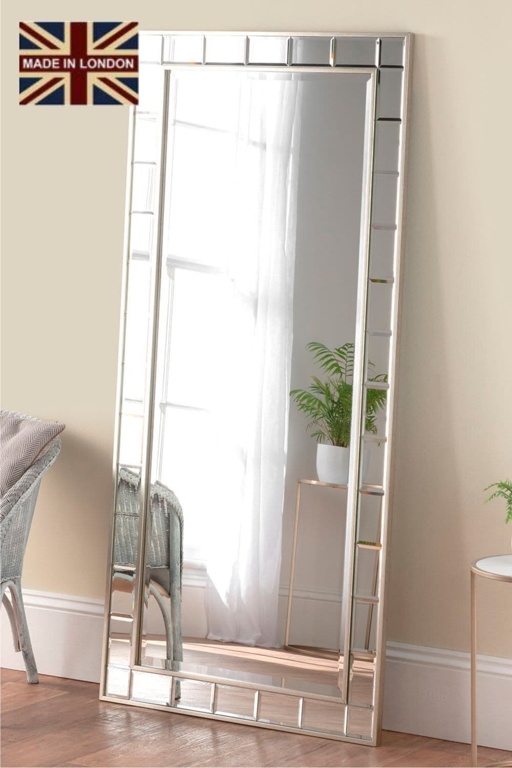 Full Length Champagne Bevelled Mirror 173x81cm