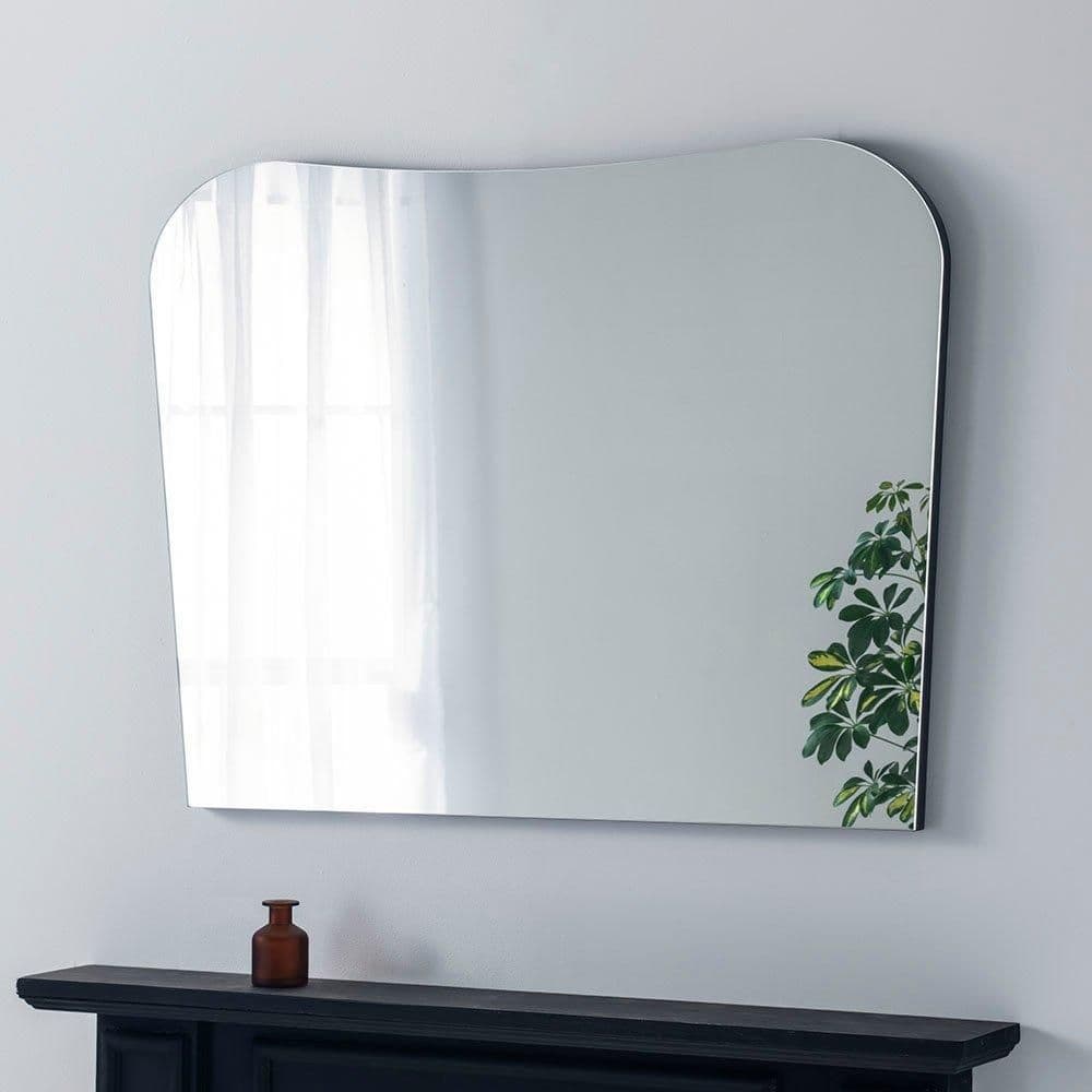 Irregular Frameless Overmantle Mirror 106 x78cm