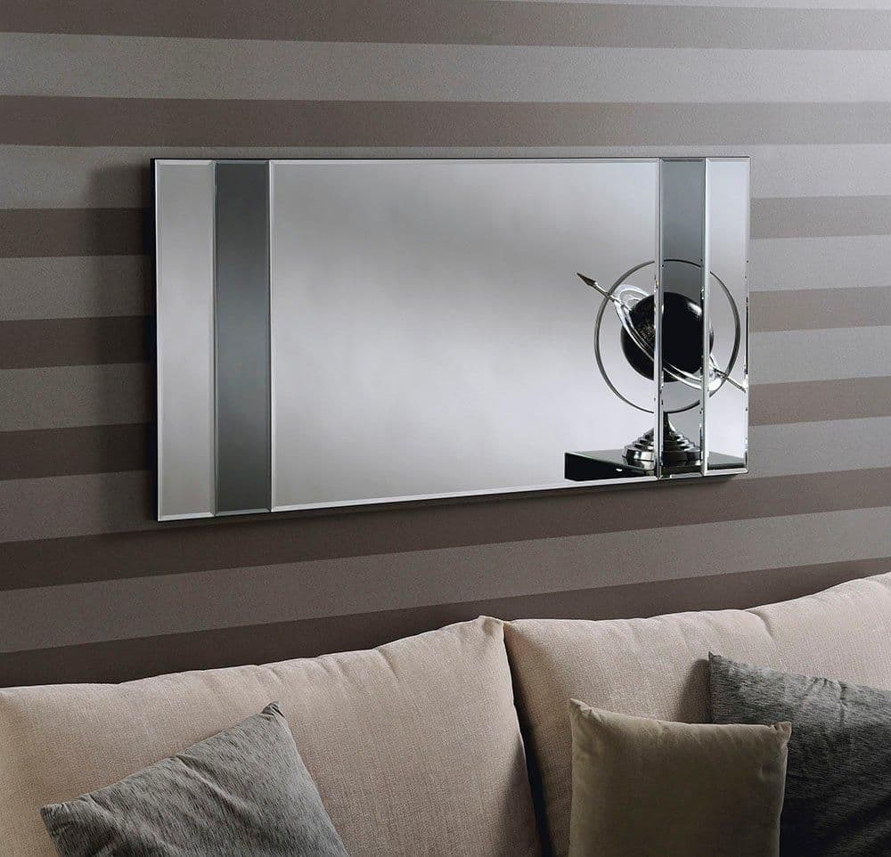 Tinted Bevelled Panelled Mirror 122x61cm