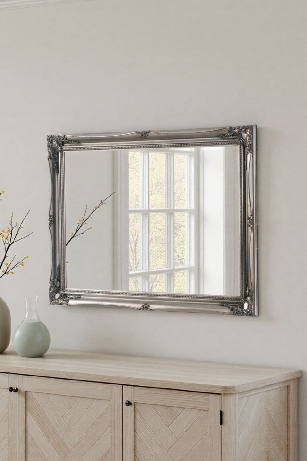 French style carved mirror 105x75cm