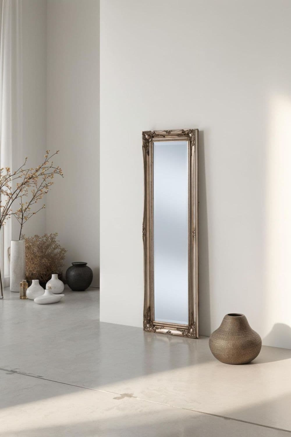 French style carved mirror 135x45cm