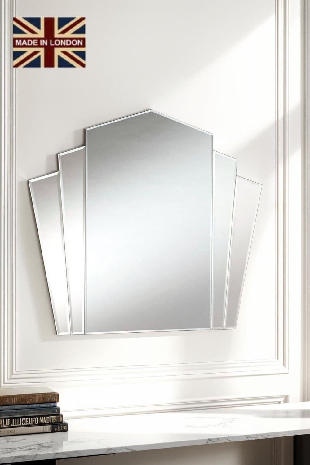Art Deco Bevelled Fab Mirror 91 x 81cm