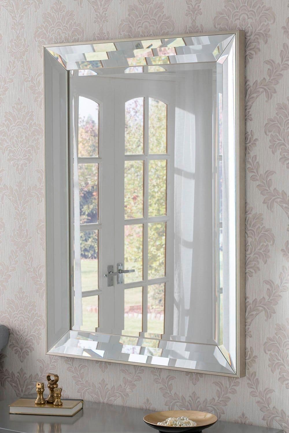 Triple Bevelled rectangular Mirror 102x74cm