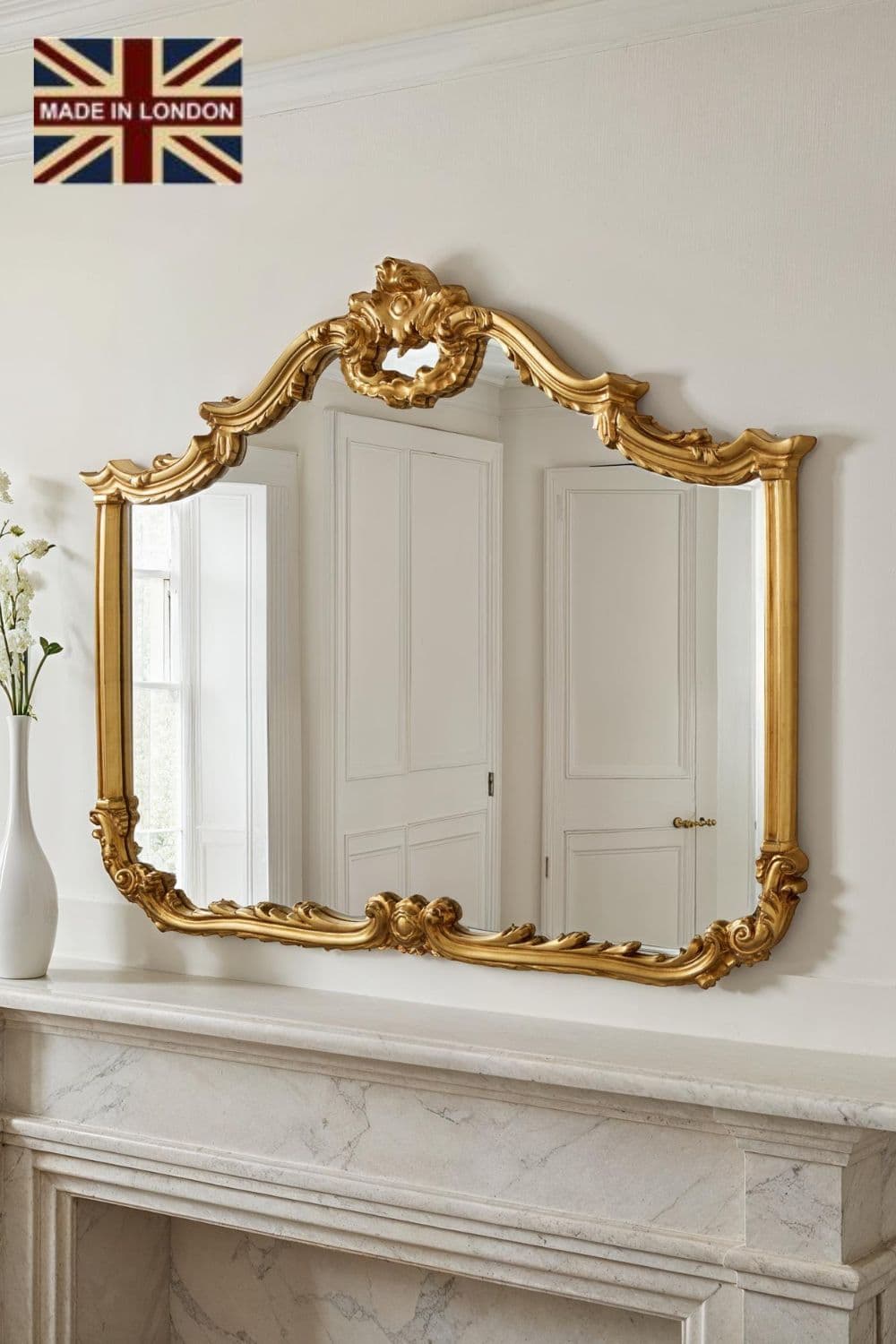Carved Landscape mirror 122 x104cm