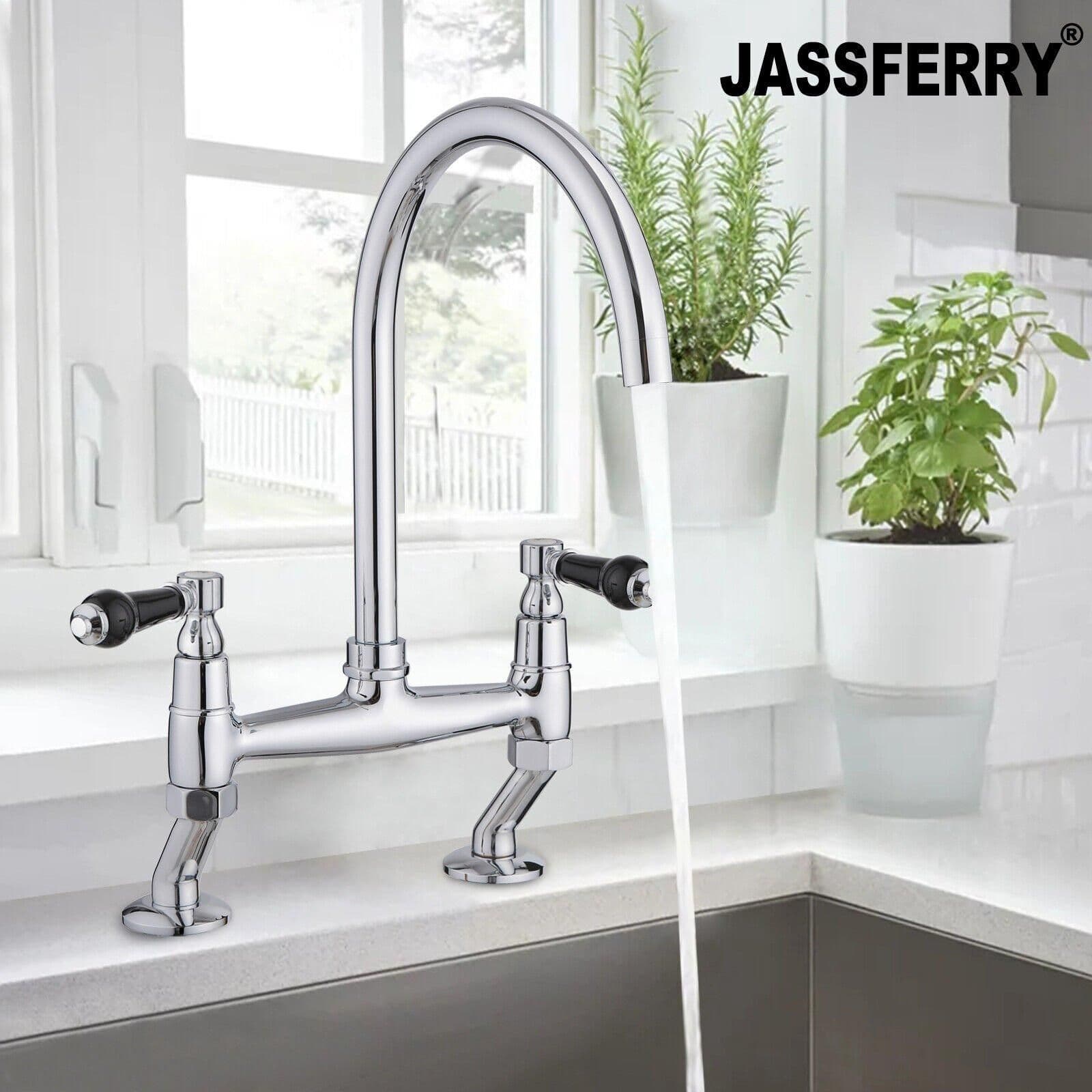Bridge Mixer Tap 2 Ceramic Handle Kithcen