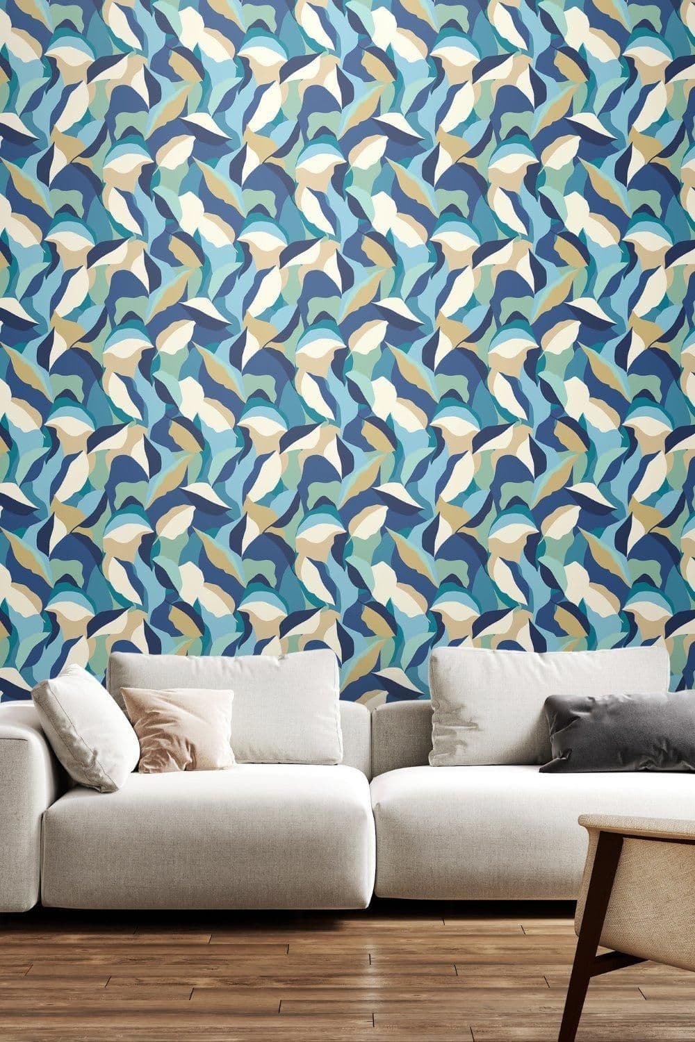 Leafy Patchwork Matt Wallpaper