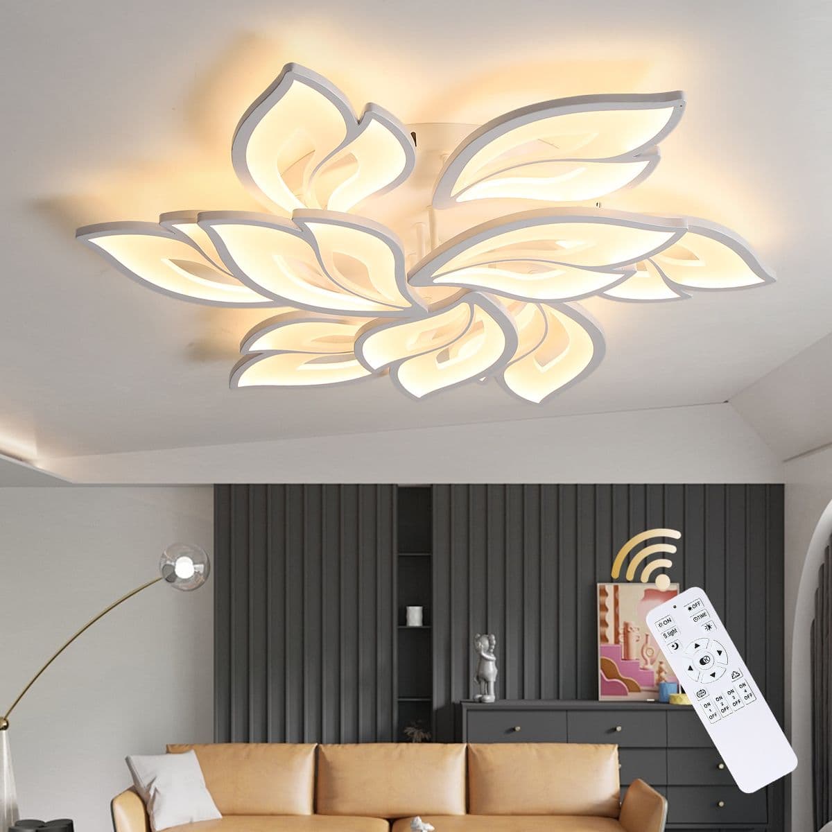 Modern 9 Head LED Ceiling Light Dimmable Ceiling Lamp Fixture