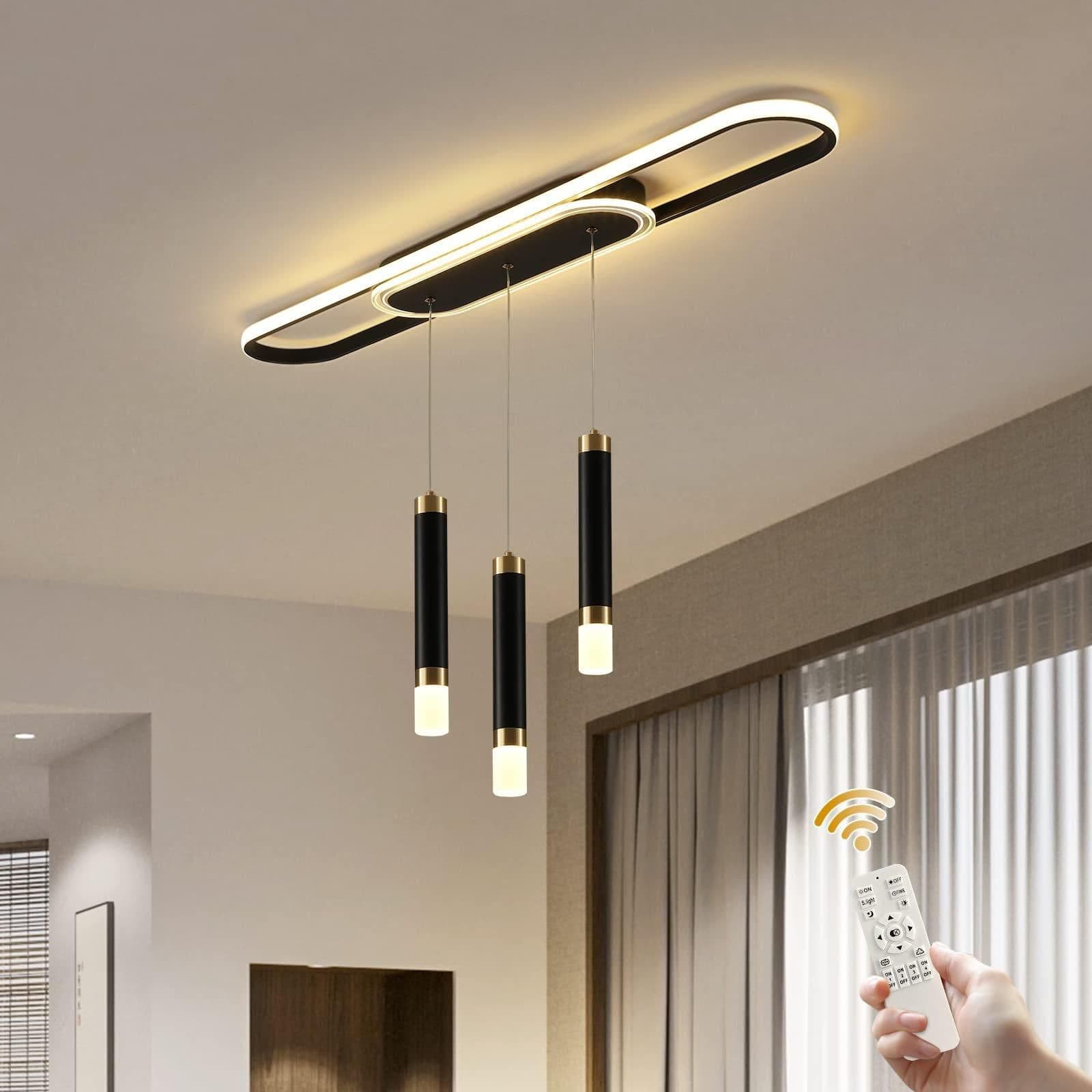Remote Controlled Dimmable 3 Light LED Chandelier