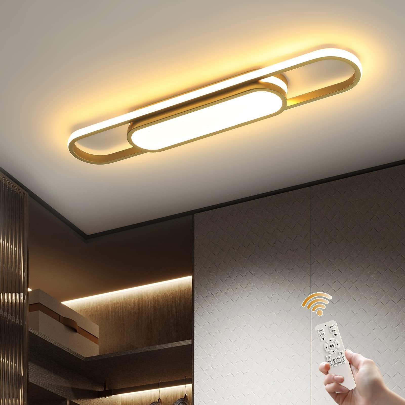 Modern Dimmable Acrylic LED Ceiling Light Remote