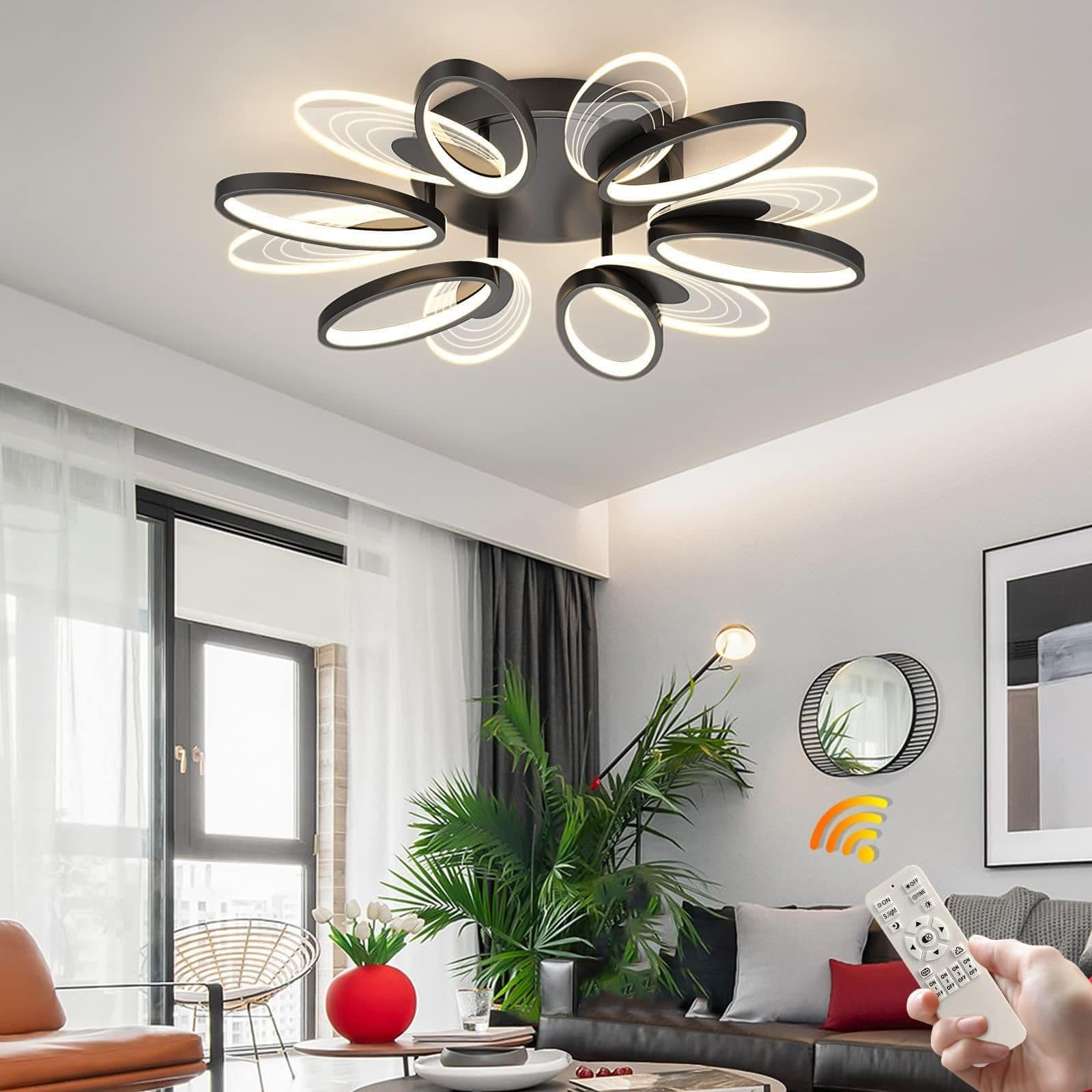 12 Light 80W Modern Ceiling Light Dimmable LED Ceiling Chandelier