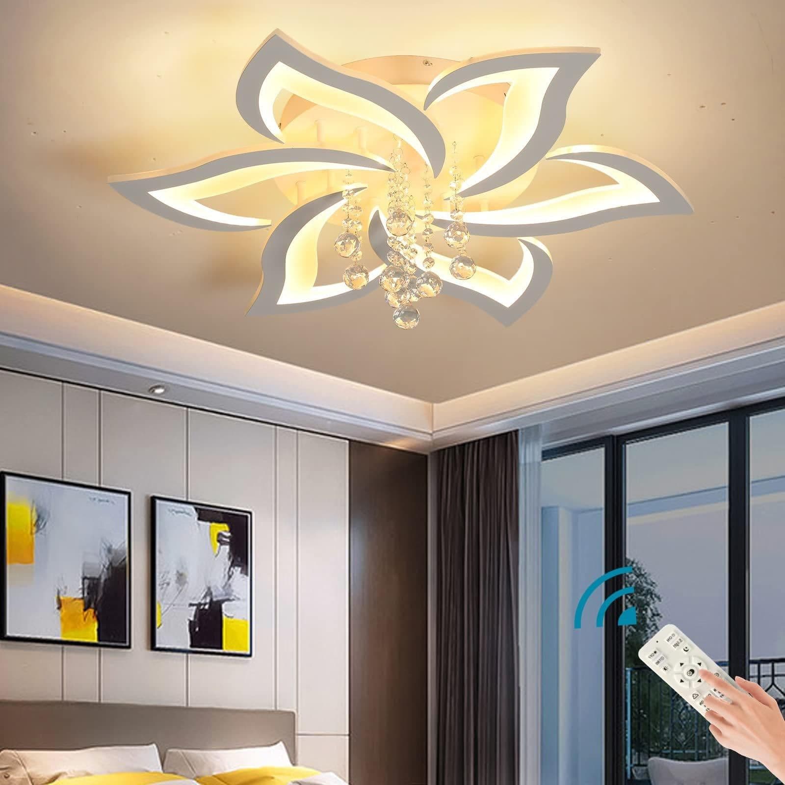 6 Petals 40W Acrylic Modern Ceiling Light Flower Lighting Fixture