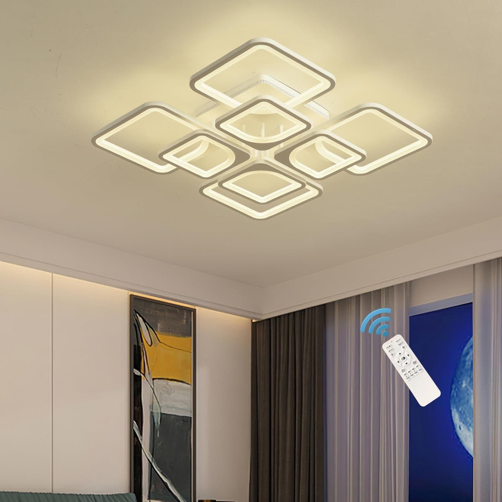 8 Square Acrylic 70W LED Ceiling Light Flush Mount Ceiling Lights Fixture