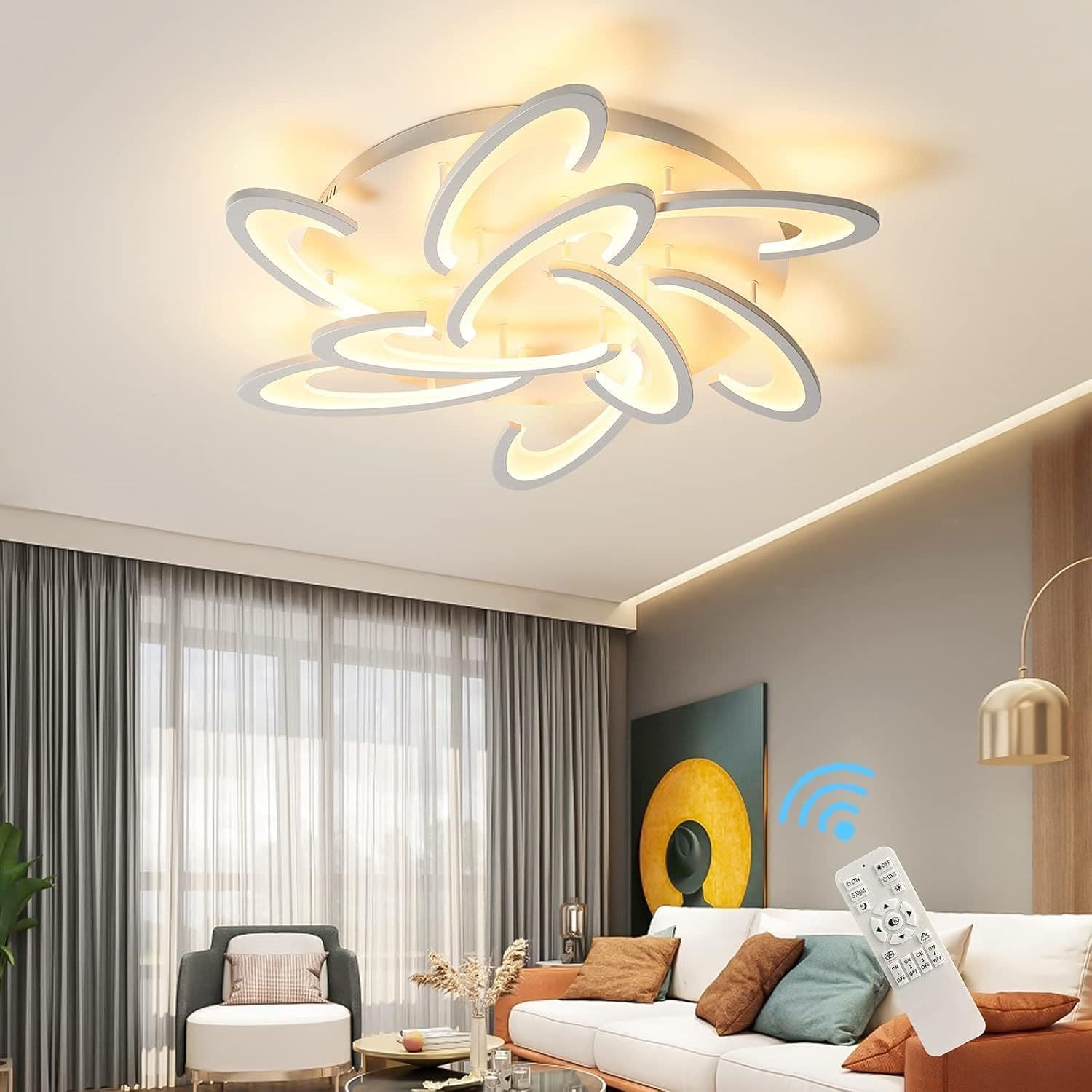 42W Modern Design Dimmable Flush Mount LED Ceiling Light