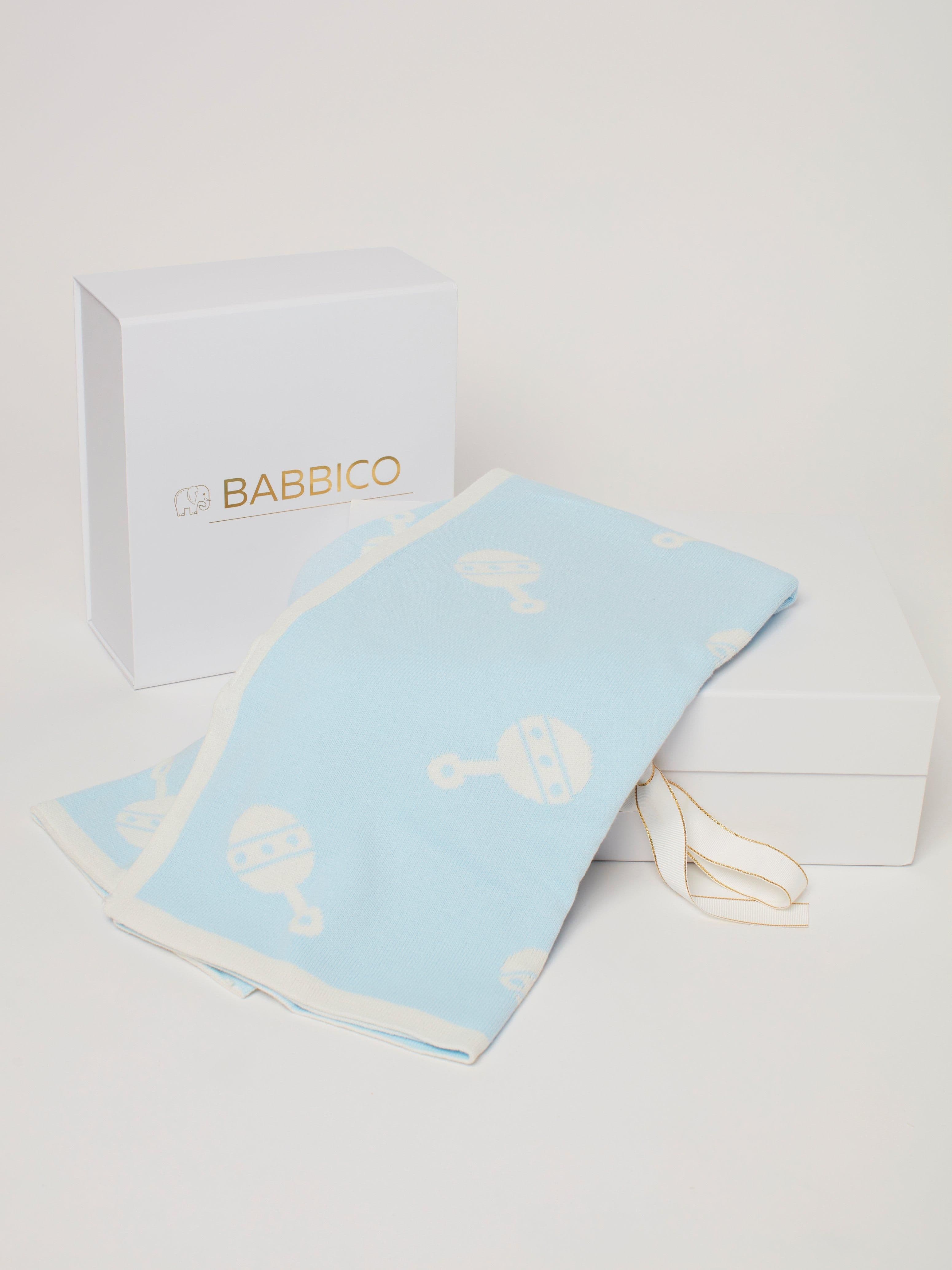 Reversible Rattle Print Cotton Blanket