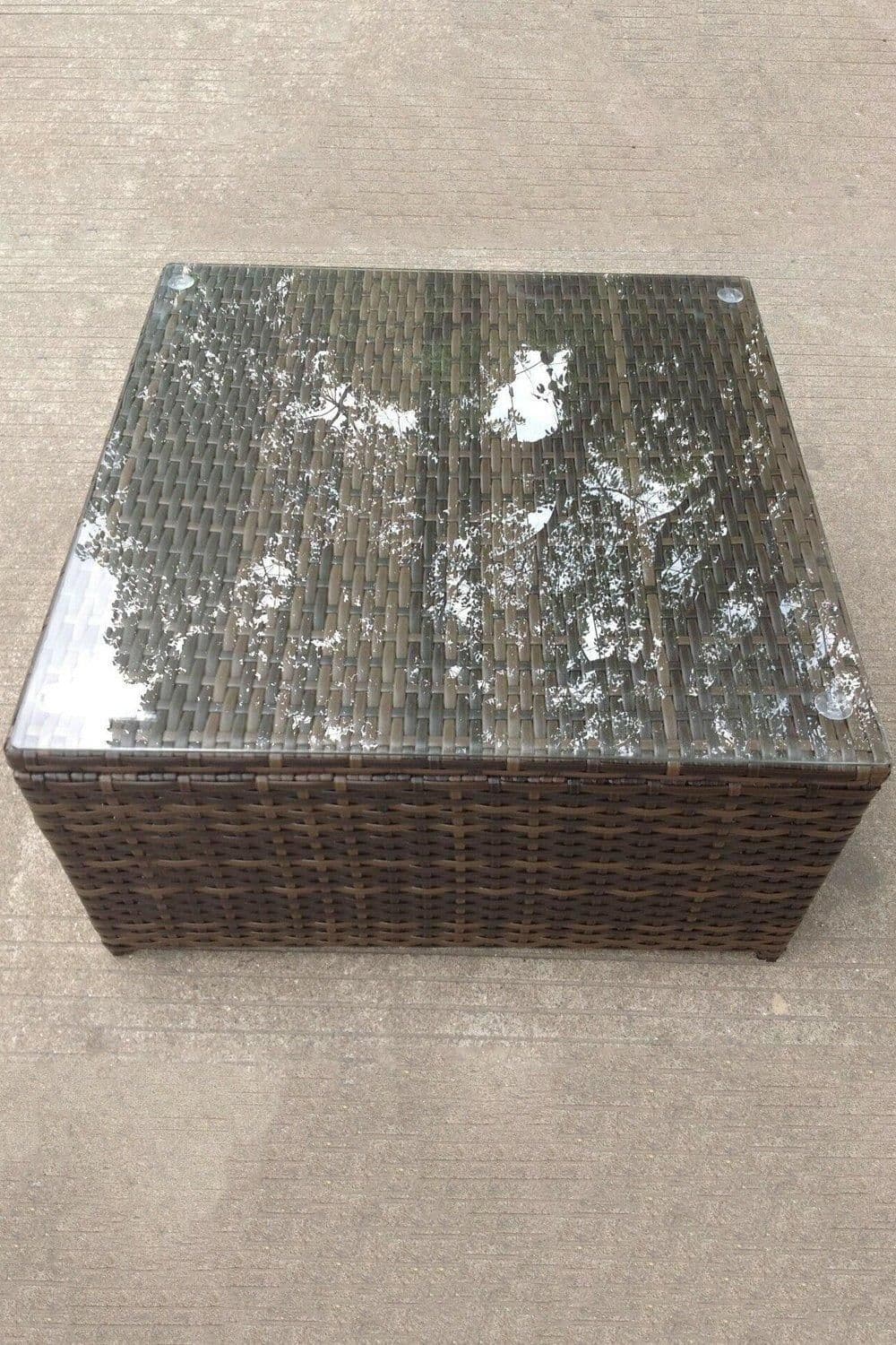 Square Rattan Coffee Tea Side Table