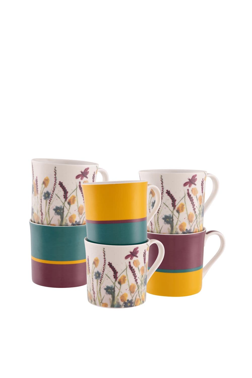 Dreamy Meadow 6 Piece Mug Set