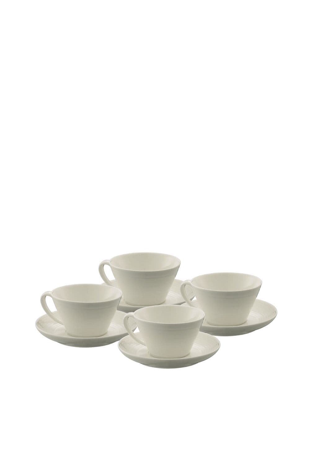 Ripple Teacup & Saucer 4 Piece Set