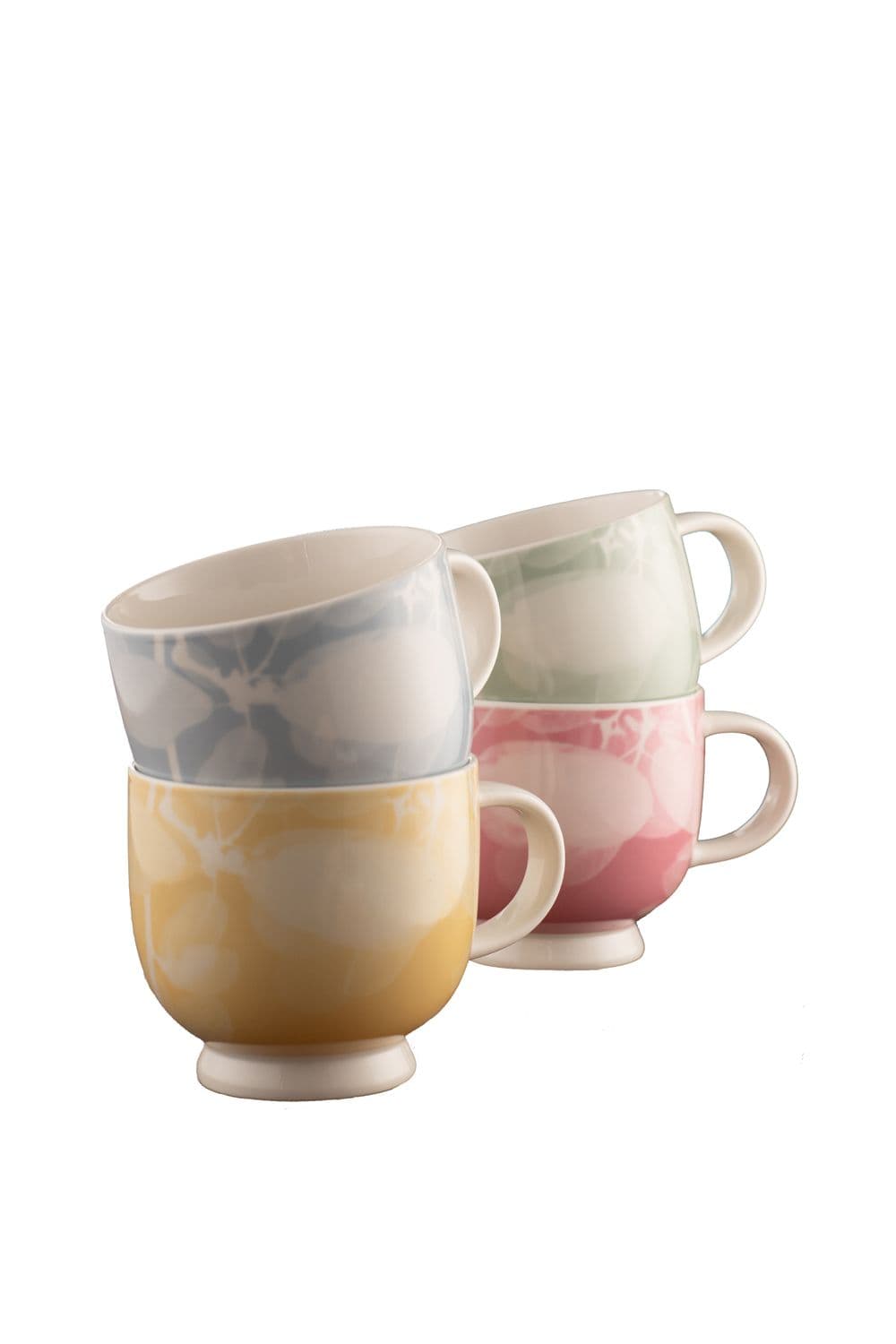 Laurel Footed Mug Set 4