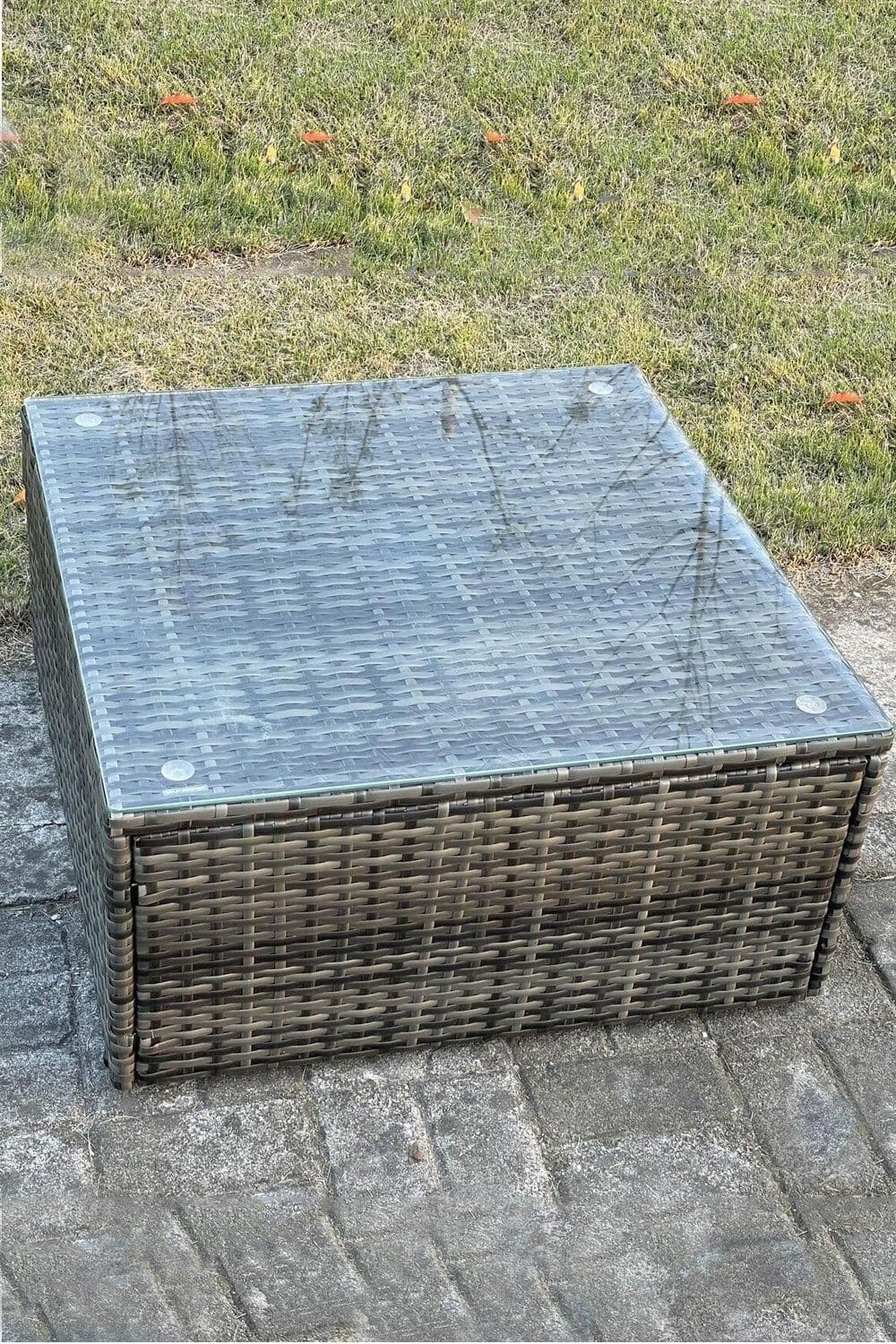 Square Rattan Coffee Tea Side Table