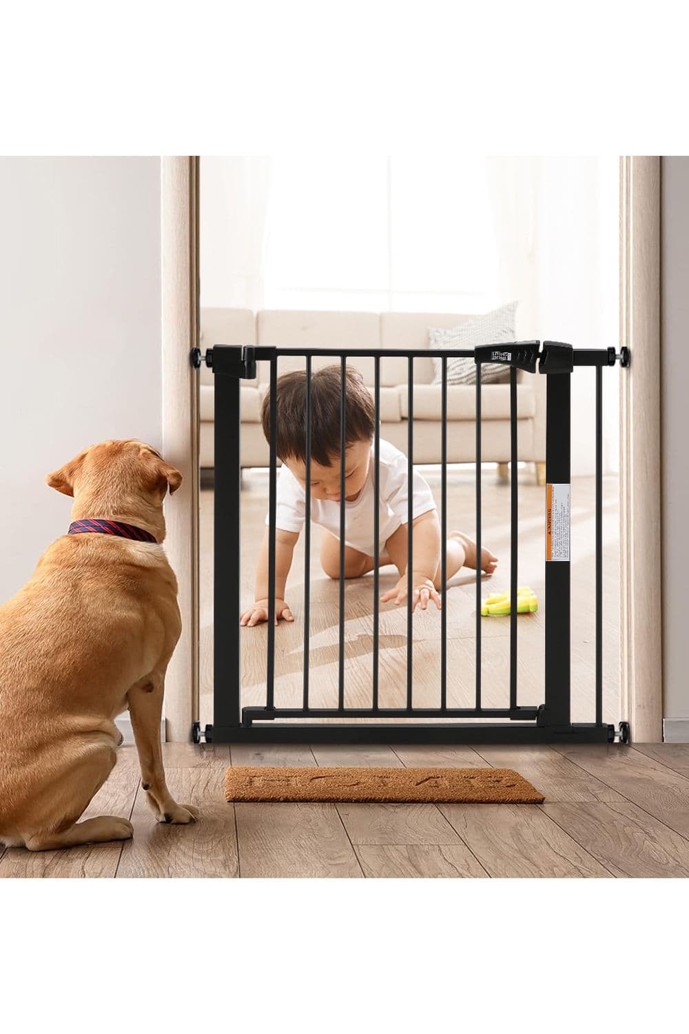 Pressure Fixed Staircase Door for Protecting Children and Pets, Safety Gate