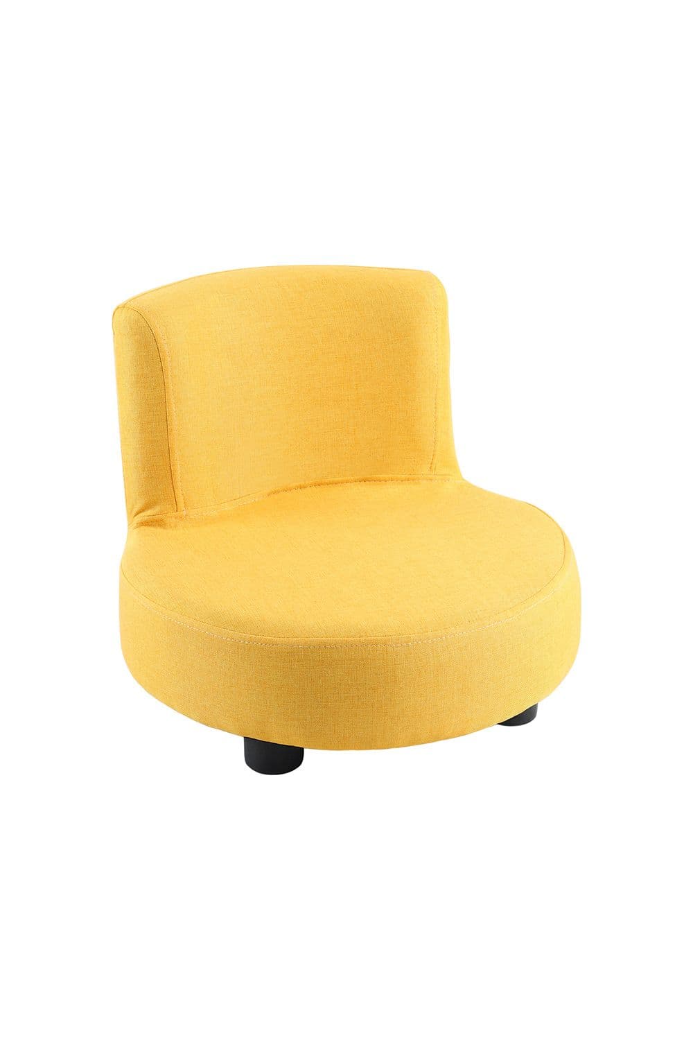 Single Linen Fabric Upholstered Footstool