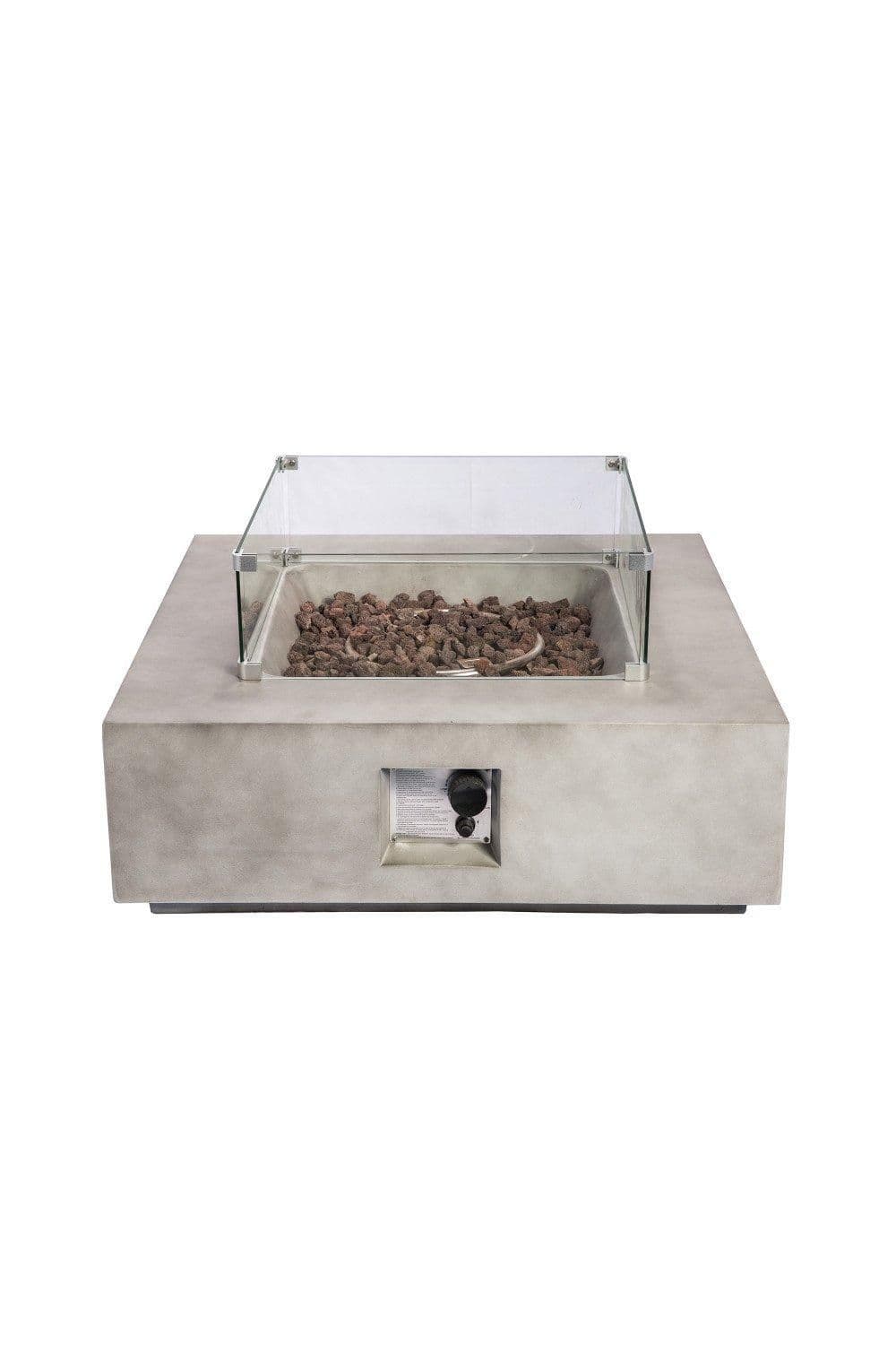 Outdoor Garden Concrete Propane Gas Fire Pit Table Burner